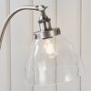 Harper Brushed Silver and Glass Floor Lamp
