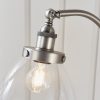 Harper Brushed Silver and Glass Floor Lamp