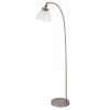 Harper Brushed Silver and Glass Floor Lamp