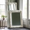 Carved Louisa Leaner Mirror Cream