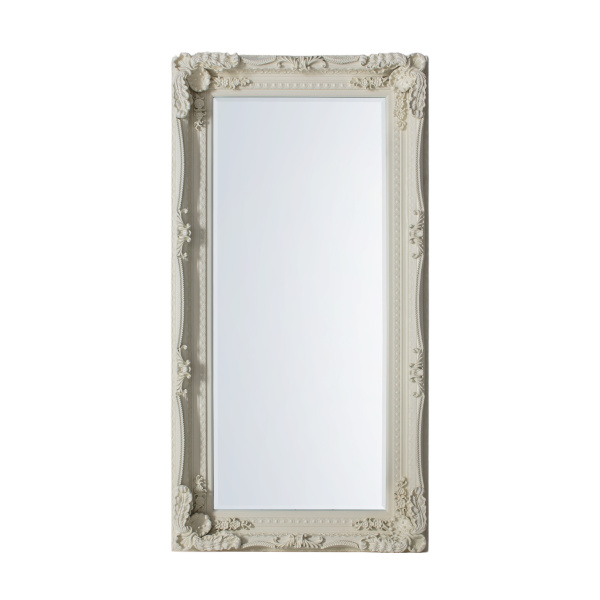 Carved Louisa Leaner Mirror Cream