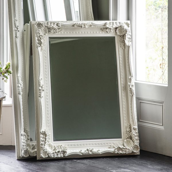 Carved Louisa Wall Mirror Cream