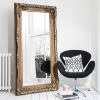 Carved Louisa Leaner Mirror Gold