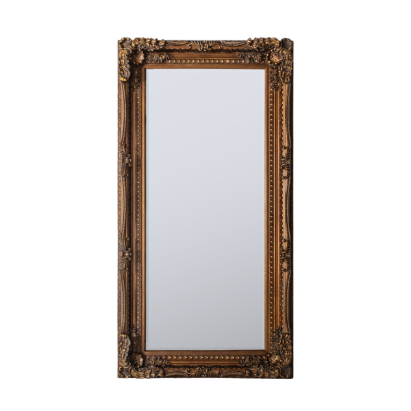 Carved Louisa Leaner Mirror Gold