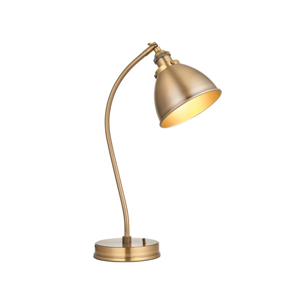 Francesca Antique Brass Desk Lamp