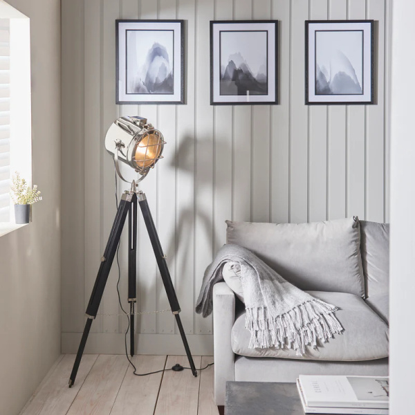 Industrial Tripod Floor Lamp