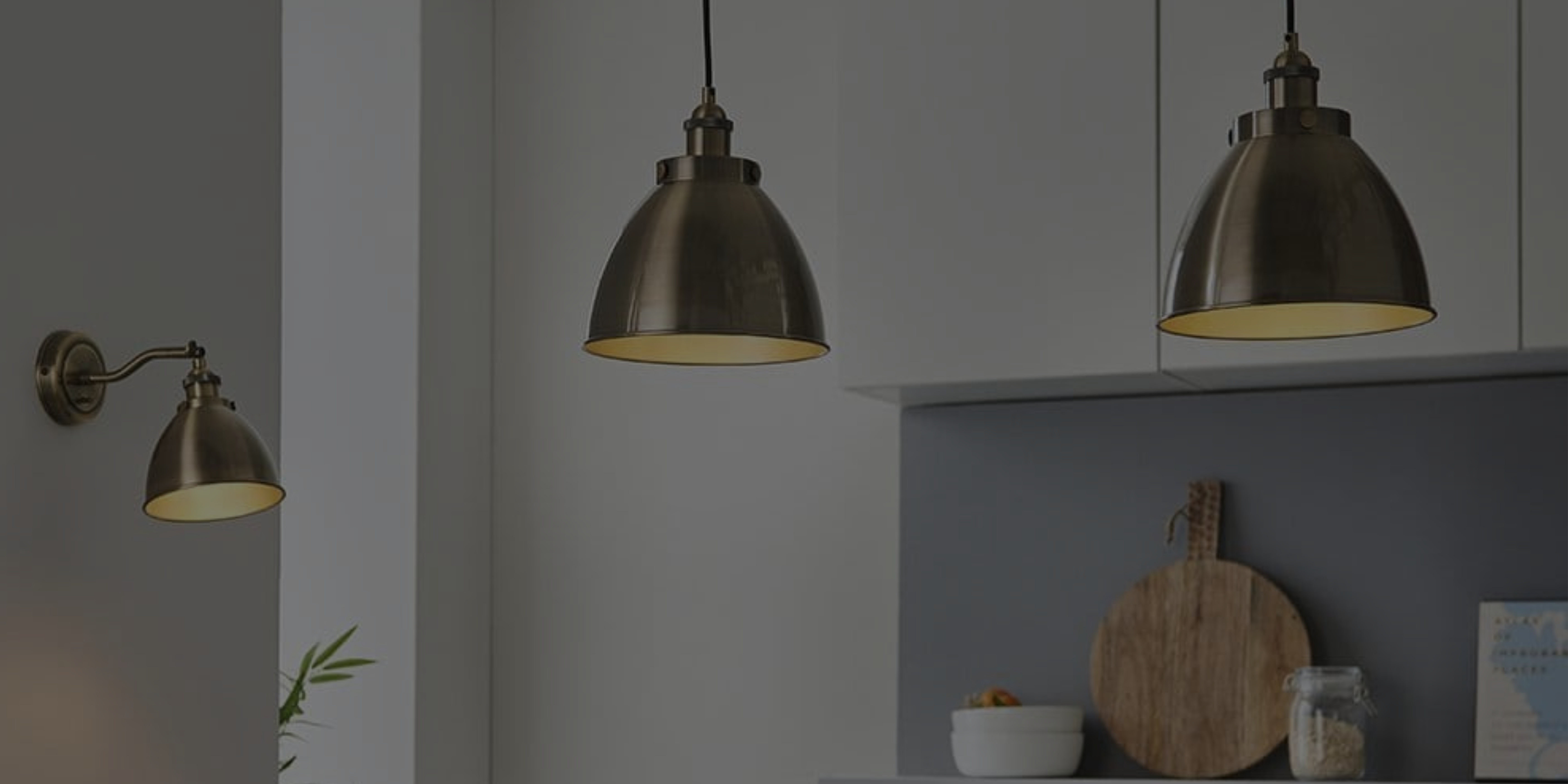 Pendant Lighting Banner Francesca Antique Brass Desk Lamp