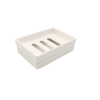 Double Layer Ceramic Soap Dish Off-White