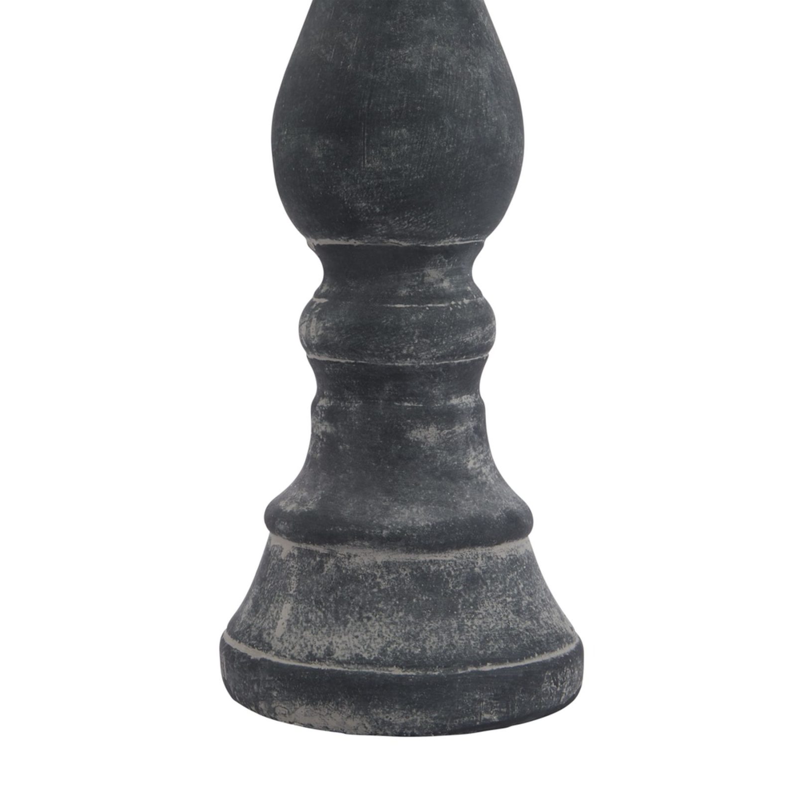 23323-b Amalfi Large Grey Column Candle Holder