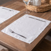 White Set of 4 100% Linen Placemats